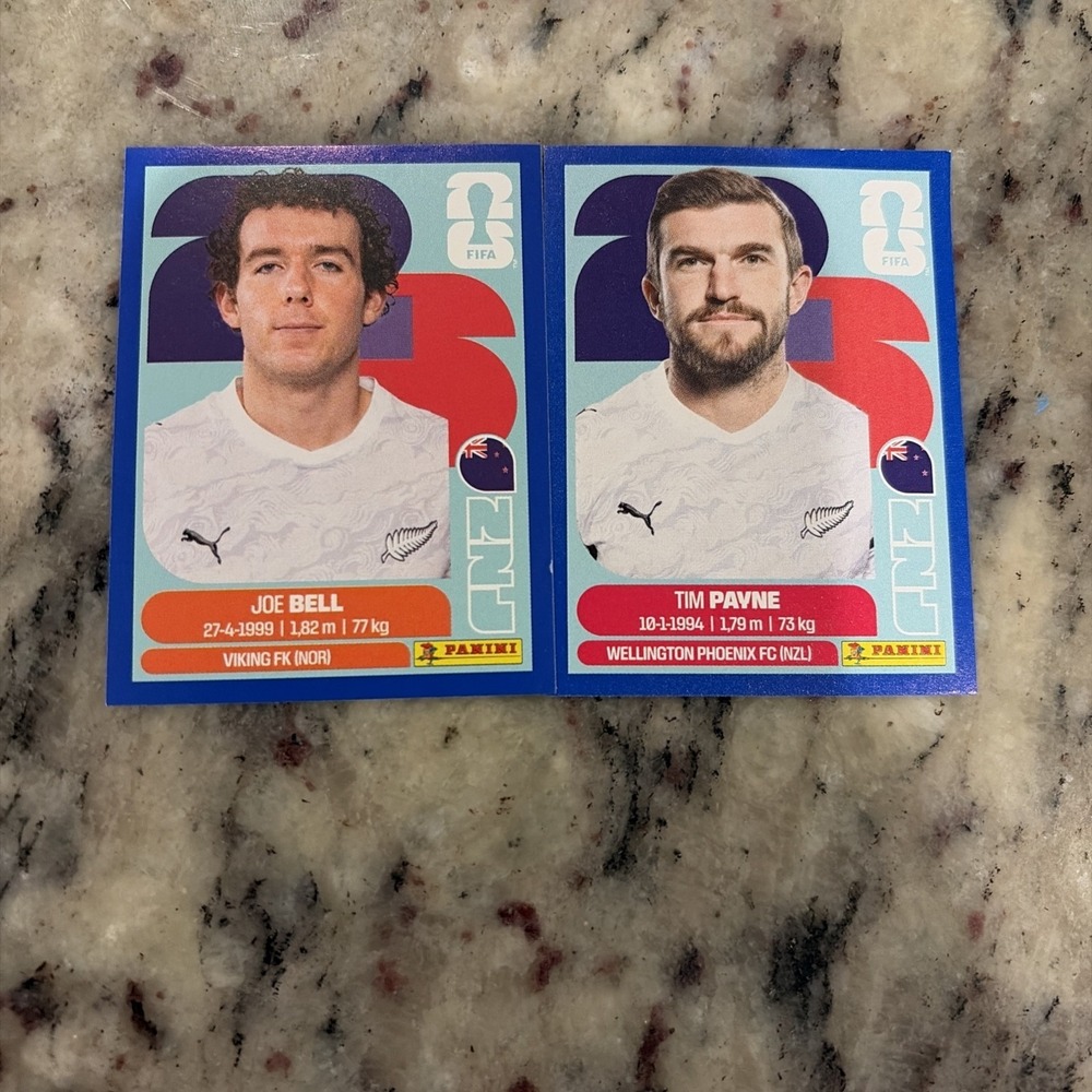Panini FIFA New Zealand Blue Parallel Sticker Lot 2026 World Cup Rare
